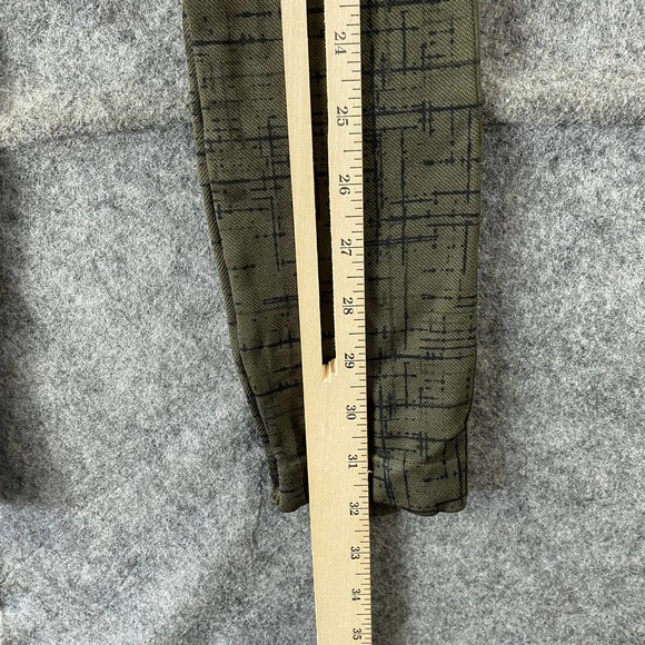 SPANX Leggings Medium Olive Green Crosshatch Seamless Crop High Rise Shapewear - Picture 8 of 12